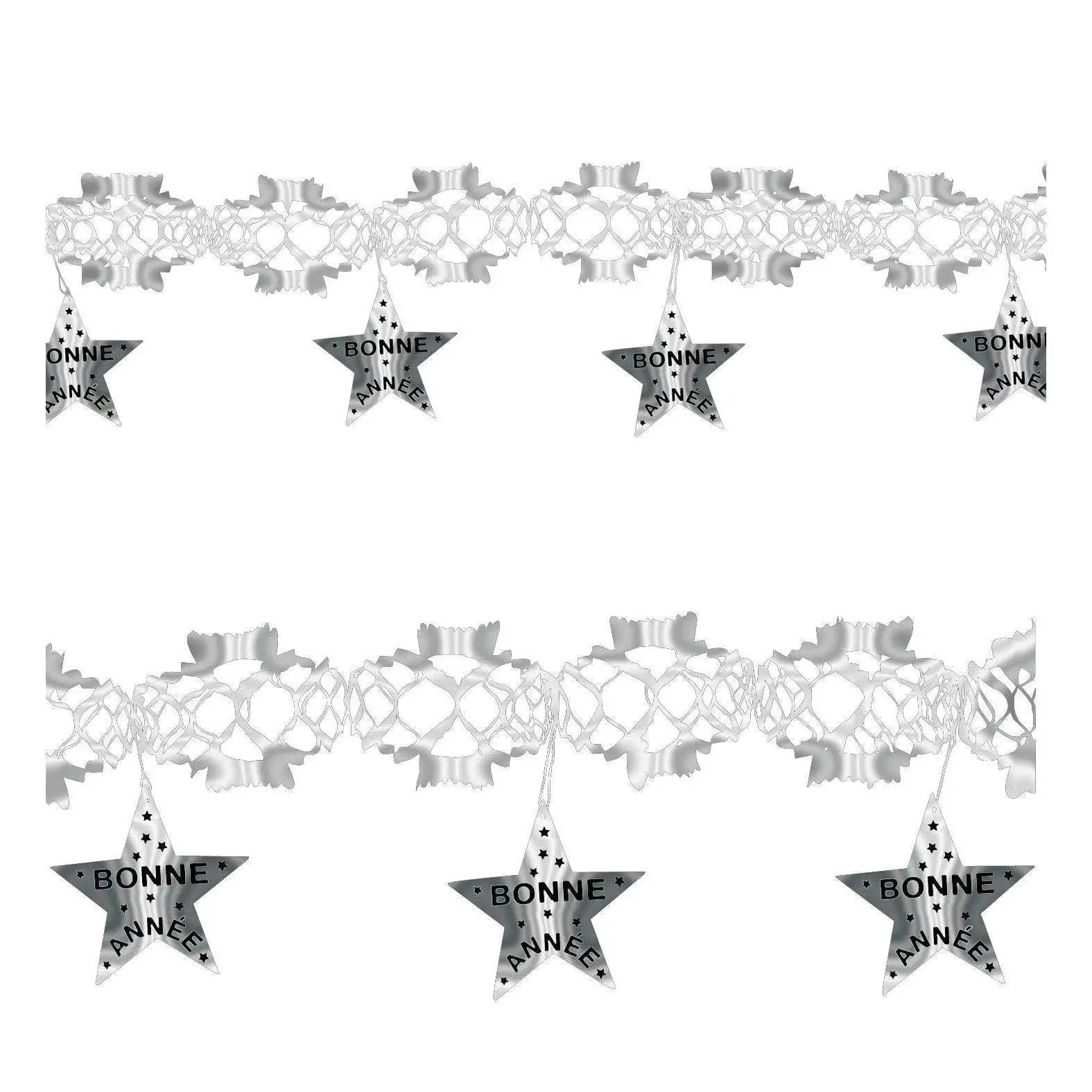 GUIRLANDE LASER BONNE ANNEE ARGENT 3M 1 GUIRLANDE LASER BONNE ANNEE ARGENT 3M