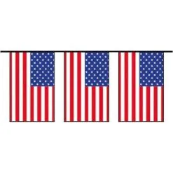 GUIRLANDE PLASTIQUE 20 PAVILLONS - USA - 10 M