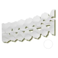 GUIRLANDE ZINNIA BLANC 4M