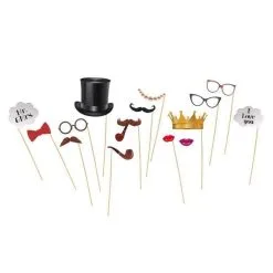 KIT PHOTO BOOTH VINTAGE 15PCS