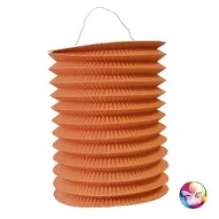 LAMPION CYLINDRIQUE 13 CM ORANGE