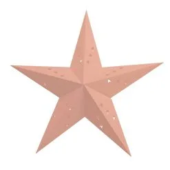 Lanterne étoile Pêche Pastel 30 Cm