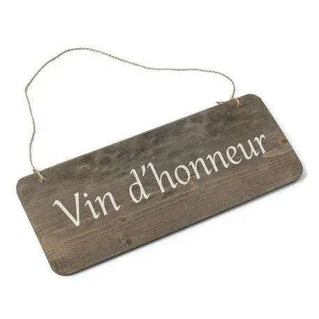 Pancarte En Bois "Vin D'honneur" 25 X 10 Cm 4 Pancarte En Bois "Vin D'honneur" 25 X 10 Cm – Image 4