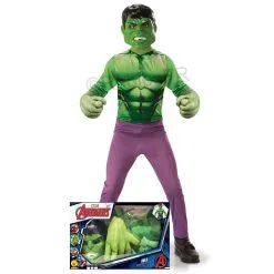 Panoplie Enfant Classique + Gants Hulk™ Série Animée