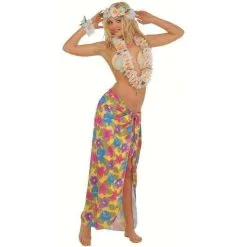 PAREO HAWAIEN TAILLE M BLEU JAUNE NOIR