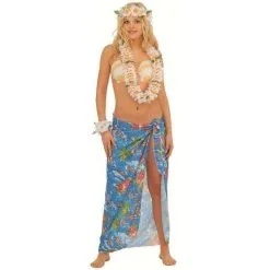 PAREO HAWAIEN TAILLE M BLEU JAUNE NOIR -COSTUMED’HALLOWEEN pareo hawaien taille m bleu jaune noir farfouil en fete 30268072 23800c99 096c 4f44 8701 65b23c04dcb4