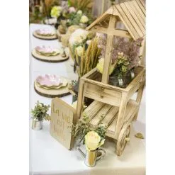 Petit Chariot De Décoration En Bois 62 X 24 X 61 Cm