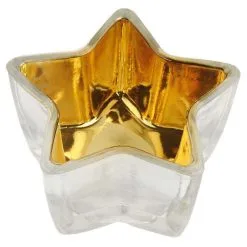 Photophore étoile Métallisée Or Et Argent
