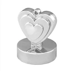 POIDS POUR BALLON COEURS ARGENT
