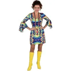 ROBE FEMME GROOVY COLOURS PSYCHÉDÉLIQUE