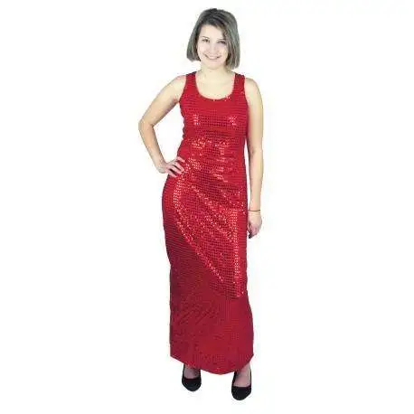 Robe Glamour Sequins Rouge 1 Robe Glamour Sequins Rouge