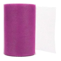 ROULEAU TULLE 10 CM / 20M ROSE