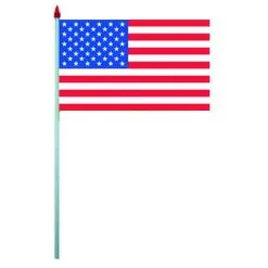 SACHET DE 10 DRAPEAUX PLASTIQUE USA