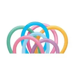 SACHET DE 100 BALLONS À MODELER MULTICOLORES VIBRANT 260Q QUALATEX