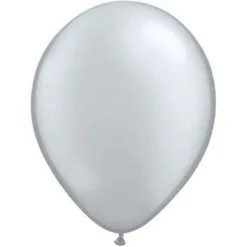 SACHET DE 100 BALLONS ARGENT MÉTAL 5" 13 CM QUALATEX