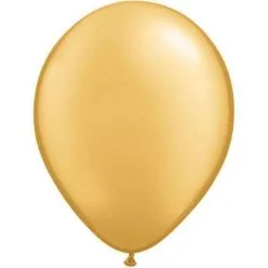 SACHET DE 100 BALLONS OR MÉTAL 5" 13 CM QUALATEX