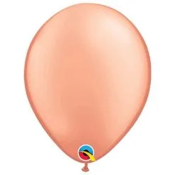 SACHET DE 100 BALLONS OR ROSE MÉTAL 5" 13 CM QUALATEX