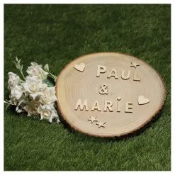 Sachet De 120 Lettres Et Chiffres Adhésifs En Bois 3 X 2 Cm