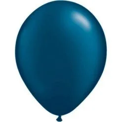 SACHET DE 25 BALLONS BLEU NUIT PASTEL PEARL 11" QUALATEX