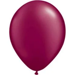 SACHET DE 25 BALLONS BORDEAUX RADIANT PEARL 11" QUALATEX