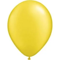 SACHET DE 25 BALLONS JAUNE CITRINE RADIANT PEARL 11" QUALATEX