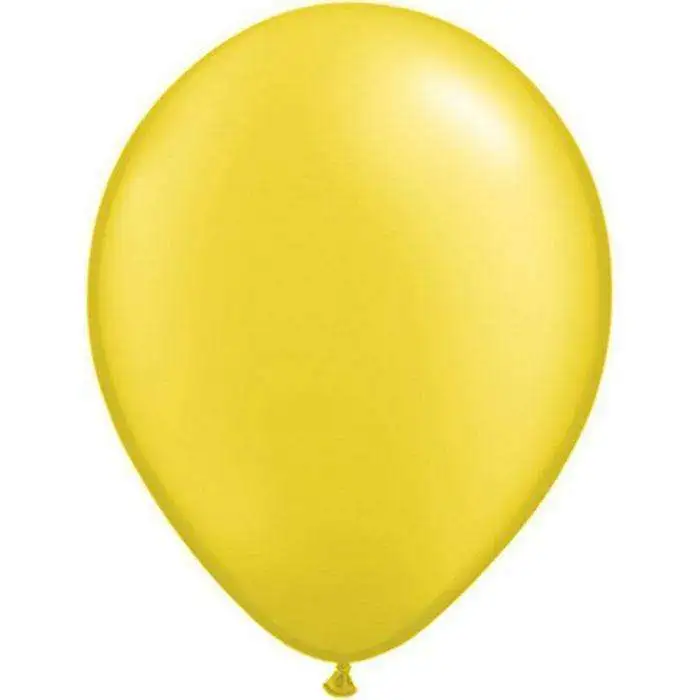 SACHET DE 25 BALLONS JAUNE CITRINE RADIANT PEARL 11" QUALATEX 1 SACHET DE 25 BALLONS JAUNE CITRINE RADIANT PEARL 11" QUALATEX