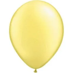 SACHET DE 25 BALLONS JAUNE CITRON PASTEL PEARL 11" QUALATEX
