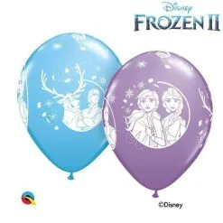 SACHET DE 25 BALLONS LA REINE DES NEIGES 2™ 11" 28 CM QUALATEX®