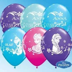 SACHET DE 25 BALLONS LA REINE DES NEIGES ET OLAF™ 11" 28 CM QUALATEX®