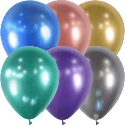 SACHET DE 25 BALLONS LATEX BRILLANT 12" (30 CM) MULTICOLORES