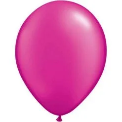 SACHET DE 25 BALLONS MAGENTA PASTEL PEARL 11" QUALATEX