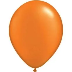 SACHET DE 25 BALLONS MANDARINE PASTEL PEARL 11" QUALATEX