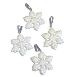 SACHET DE 4 FOCONS BLANCS IRISES 11.50CM