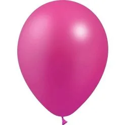 SACHET DE 50 BALLONS DE 27 CM FUSHIA MÉTAL