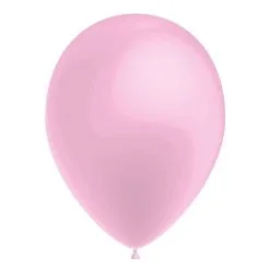 SACHET DE 50 BALLONS DE 27 CM ROSE BÉBÉ MÉTAL