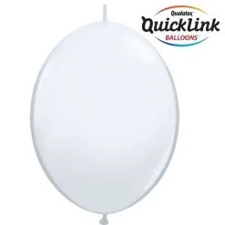 SACHET DE 50 BALLONS QUICKLINK BLANC 12" 30 CM QUALATEX