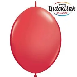SACHET DE 50 BALLONS QUICKLINK STANDARD ROUGE 12" 30 CM QUALATEX®