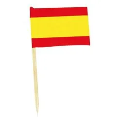 SACHET DE 50 MINI DRAPEAUX ESPAGNE