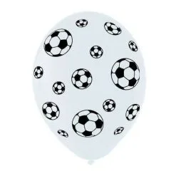 SACHET DE 6 BALLONS DE BAUDRUCHE FOOT