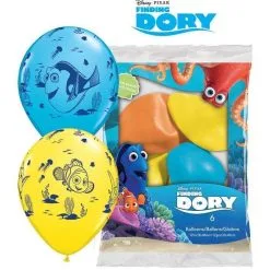 Sachet De 6 Ballons Le Monde De Dory™ 11" 28 Cm Qualatex®