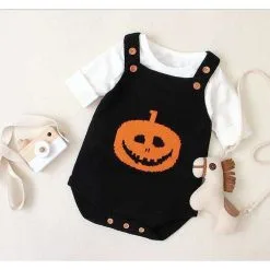 Salopette Halloween Pour Bébé En Tricot