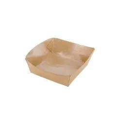 SET 8 BARQUETTES KRAFT 250GSM 12,3X11,3X4,5CM 250ml