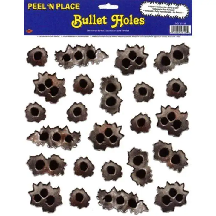 SET DE 24 IMPACTS DE BALLES DECORS REPLACABLE 1 SET DE 24 IMPACTS DE BALLES DECORS REPLACABLE