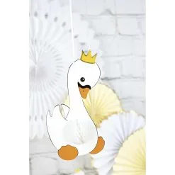 Suspension Cygne Alvéolé 25 Cm Baby Swan