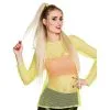 T-SHIRT FLUO JAUNE ANNÉE 80 FEMME TAILLE UNIQUE