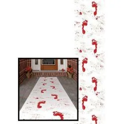 TAPIS ENTREE TRACE DE PIEDS SANGLANTS 60X300CM