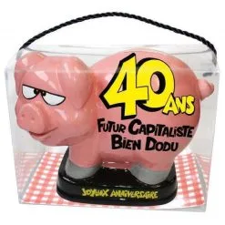 TIRELIRE COCHON 40 ANS