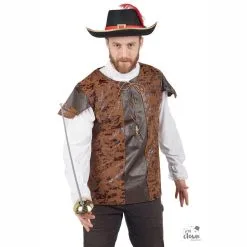 Tunique Adulte Médiévale Simili Cuir à Lacet - Taille Unique