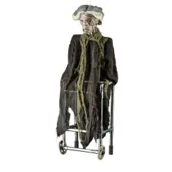 Vieille Dame Au Déambulateur 80 Cm - Son Et Lumière